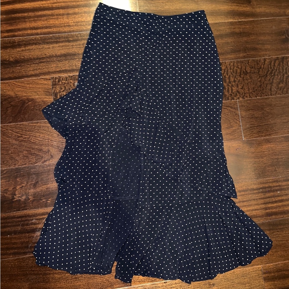 ZARA - SIZE M - POLKA DOT SUMMER SLIT SKIRT